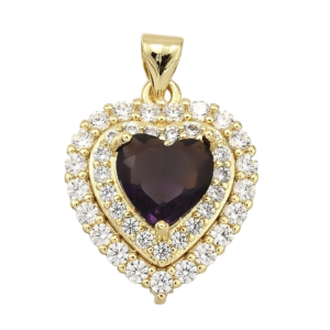 BROWN CRYSTAL HEART