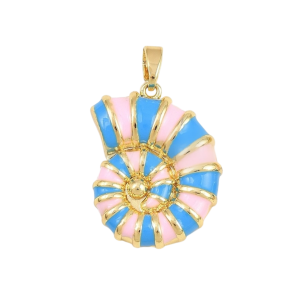 PINK & BLUE SEASHELL