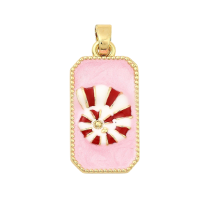 RED & PINK SEASHELL PLAQUE